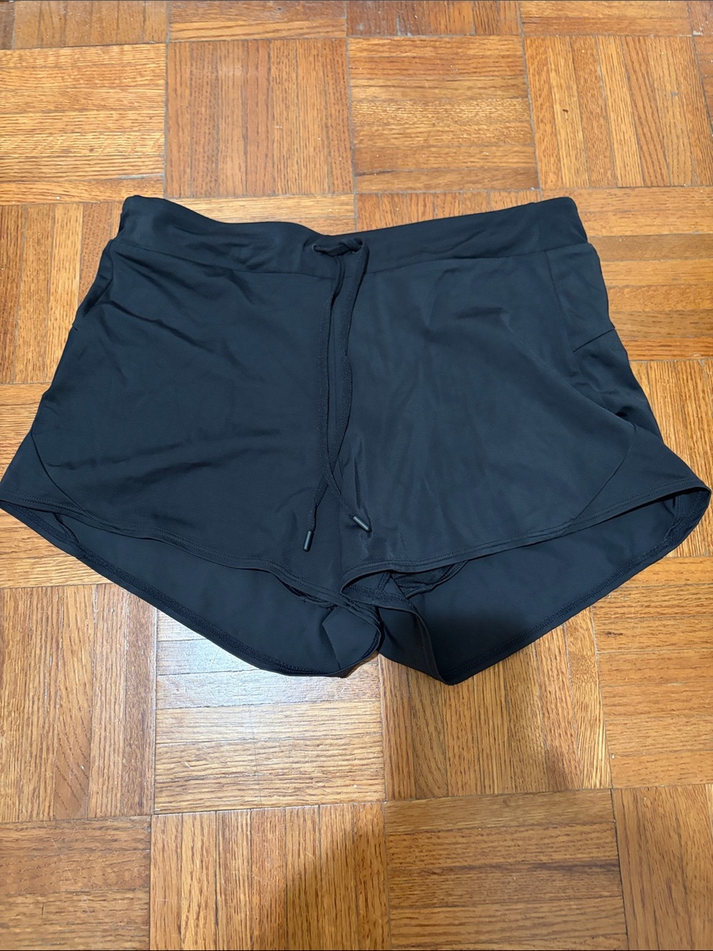 Athleta Black Women's Athletic Drawcord Swim Shorts